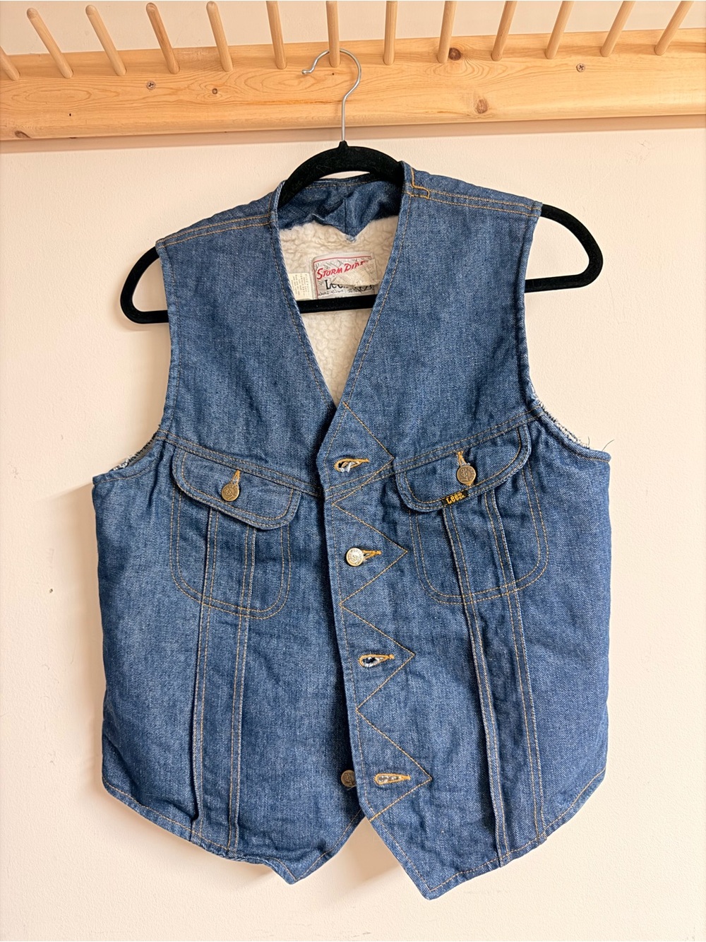 Lee Storm Rider Sherpa-Lined Blue Denim Jacket